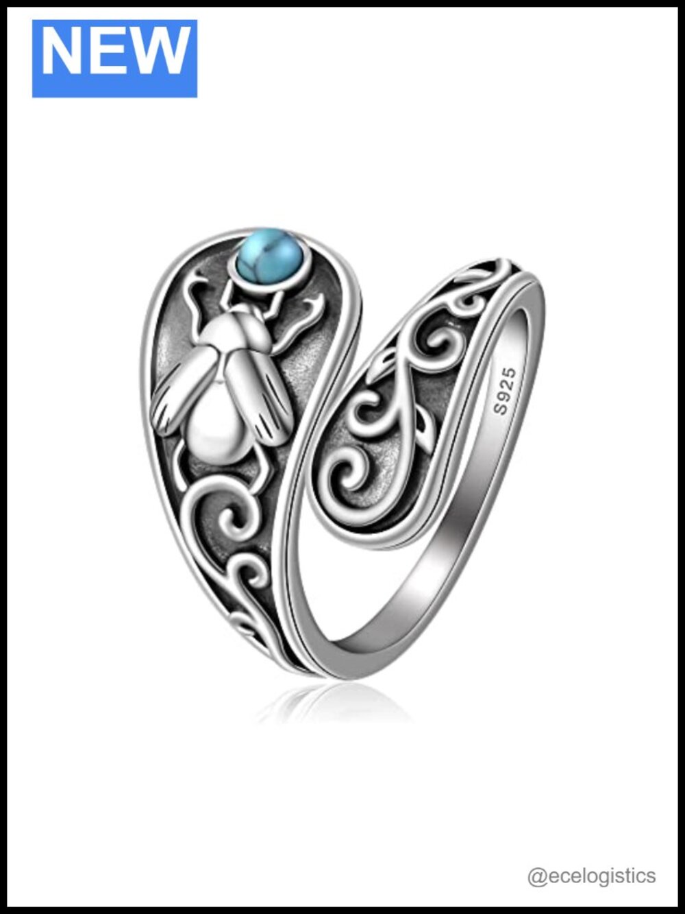 925 Sterling Silver Sunflower Spoon Ring Adjustable Thumb Celtic Knot Statement